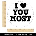 thumbnail image 2 of I Love Heart You Most Self-Inking Rubber Stamp Ink Stamper - Black Ink - Large 1-1/2 Inch, 2 of 7