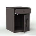 thumbnail image 6 of YIYADO Wooden Pet House Cat Litter Box with Drawer, Side Table, Indoor Pet Box, Cat House Bedside Table (Brown), 6 of 6