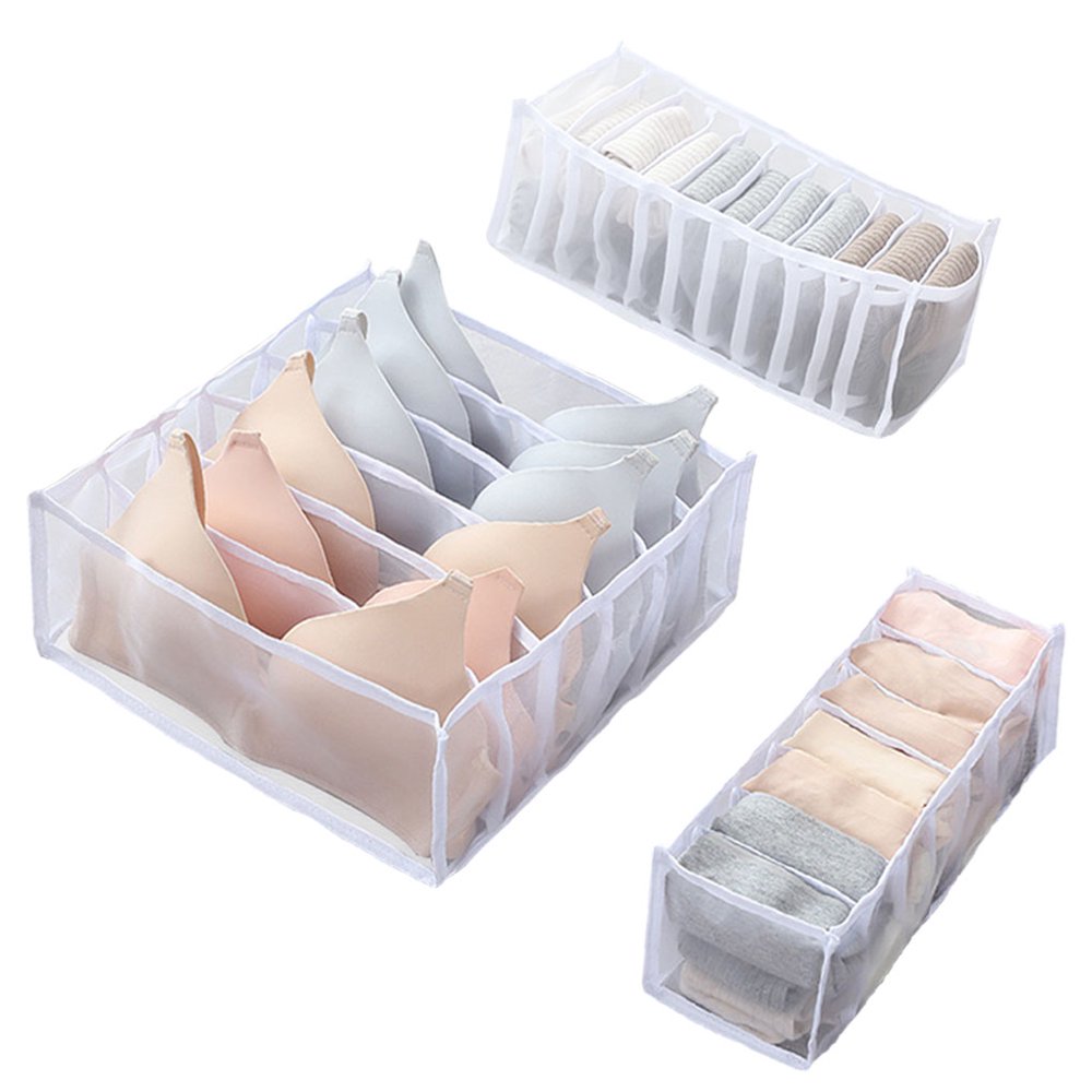 Underwear Storage Box Resuable Clothes Organizer Basket Flodable Drawer
