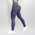 thumbnail image 4 of QIJUNTUO ​Women's Compression Performance Leggings High Waist Tummy Control Yoga Pants With Quick Dry Technology For Gym Running​ Purple, 4 of 5