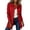 Red, variant on Women's Peter Pan Collar Blend Coat Soft Single Breasted Button Long Sleeve Jacket Relaxed Fit Dressy Casual Solid Color Fall Overcoat M