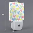 thumbnail image 2 of Honeii Hand Drawn Colored Hearts Print LED Night Light with Light Sensor, Night Lights Plug Into Wall,Ideal for Bedrooms and Hallways-EU, 2 of 7