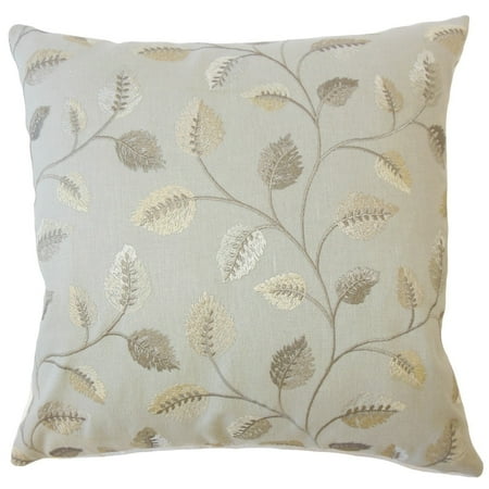 The Pillow Collection Daya Fl Down Filled Throw In Pewter The Pillow Collection Daya Fl Down Filled Throw In Pewter