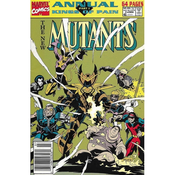 New Mutants, The Annual #7 (Newsstand) VF ; Marvel Comic Book