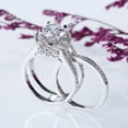 thumbnail image 5 of Eclet Jewels 1.9 Ct Round Cut Diamond Ring for Women's - 14K White Gold Plated Ring Set - Wedding Swirl Ring with Matching Band - Bridal Ring Set for Special Occasion - Surprise Diamond Ring, 5 of 10