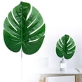 thumbnail image 2 of Artificial Monstera Leaf Stems, Faux Tropical Green Palm Leaves Branches with Stems, Fake Plant for DIY Wreath Floral Arrangement Home Kitchen Decoration, 2 of 8