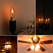 Better Homes & Gardens B10 Decorative LED Flicker Flame Light Bulb, E12 Candelabra Base, 2 Pack