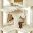 thumbnail image 5 of ZYPPP 57 inches Multi-Level Cat Tree Cat Condo with Scratching Posts Kittens Activity Tower Pet Play House Furniture Beige, 5 of 9
