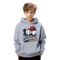 thumbnail image 2 of IWRICH Kids 100 Days of School Hoodie Funny Back to School Graphic Pullover Tops Casual Soft Hooded Sweatshirt,Size 2-13 Years Grey 150, 2 of 4