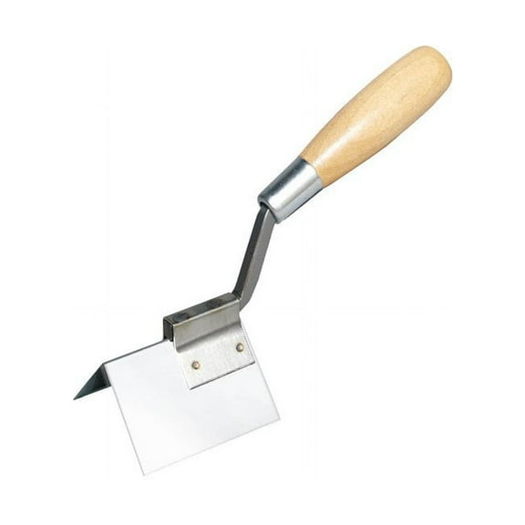 Bon 13-297 Corner Trowel - OutsideStainless Steel 1-inch X 1-inch - Wood Handle