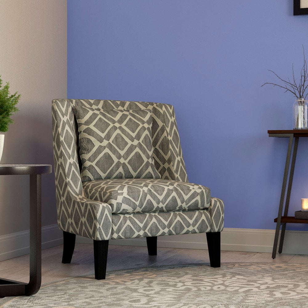 Porch Den Berrington Grey Swoop Arm Chair Walmart Com Walmart Com