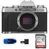 Fujifilm X-T200 Mirrorless Digital Camera Body (Silver) Bundle: Includes, 64GB SDXC Memory Card, Card Reader and Memory Card Wallet