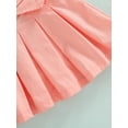thumbnail image 7 of 2 Pcs Kids Girl Ribbed Short Sleeve Tops + Suspender Pleated Skirt, Lace Flower Patchwork Sweet Summer Clothing, 7 of 7