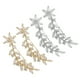 thumbnail image 3 of 2 pares de pendientes de aro con flores brillantes para mujer, aretes de aro con diamantes de imitación, joyería nupcial para bodas y festividades, 3 of 7