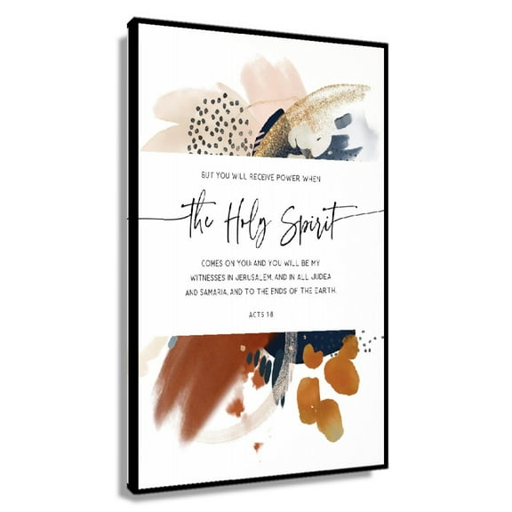 Acts 1 8 Christian Wall Art, Bible Verse Wall Art, Scripture Wall Art Print Home Decor, Encouragement Gift, You Will Receive Power Poster Landscape
