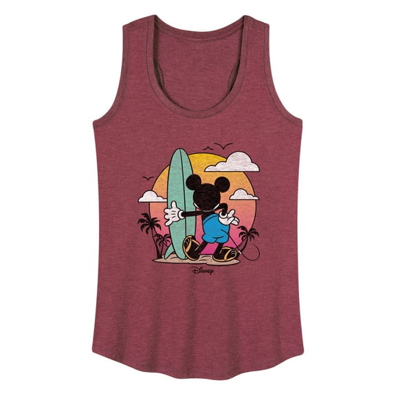 Disney - Mickey & Friends - Mickey Surfing After Sunset - Women's Racerback Tank Top