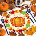 thumbnail image 4 of Xuniizn Thanksgiving Plates Disposable, Thanksgiving Paper Plates Fall Paper Plates, Thanksgiving Theme Party Tableware Set Fall Plates, Cups, Napkins & Tablecloth, Fall Decorations for Home, 4 of 6