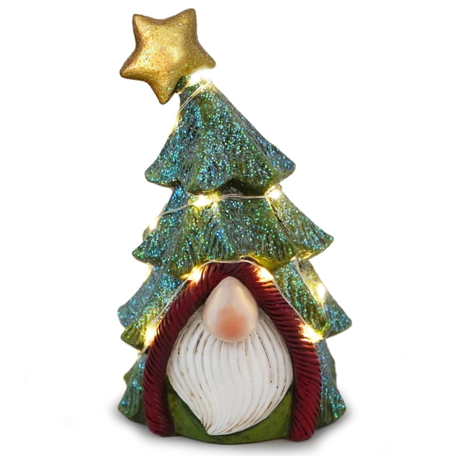 Árbol de Navidad con diseño de gnomos, diseño de gnomo sueco Hodao, de resina