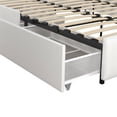 thumbnail image 6 of DHP Dean White Faux Leather Upholstered King Bed with Storage, 6 of 15