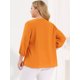 thumbnail image 5 of Women's Plus Size Work Round Neck Ruffle Chiffon Blouse Top Orange 4X, 5 of 6