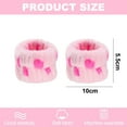 thumbnail image 2 of 8pcs Plush wrist strap face wash wholesale girls absorbent wipe sweat flannel wrist guard - pink, 2 of 5