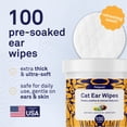 thumbnail image 6 of Petpost | Cat Ear Cleaner Wipes - 100 Ultra Soft Cotton Pads in Coconut Oil Solution - Remedy for Cat Ears, 6 of 10