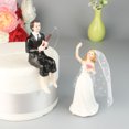 thumbnail image 4 of 2pcs Couple Fishing Bride Groom Resin Romantic Cake Doll Catching Bride Funny Engagement Wedding Cake Topper, 4 of 9