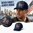 thumbnail image 5 of 9/11 25th Anniversary Patriotic Baseball Cap Honoring The Heroes We Will Never Forget American Flag Embroidered Tactical Dad Hat for Men Women, 5 of 5