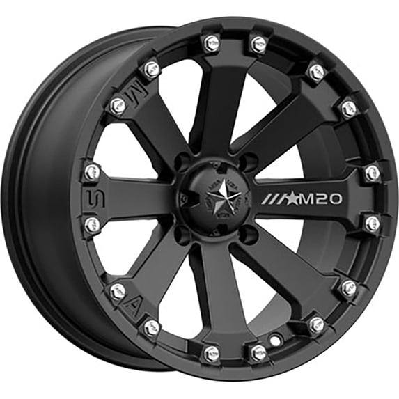 MSA M20 Kore Wheel 14x7 3.5 + 3.5 Flat Black 4/115 Compatible With Arctic Cat 700 TRV SE 2016