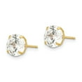 thumbnail image 2 of 14K Yellow Gold Earring Stud Women'S Cubic Zirconia CZ Round 6 mm, 2 of 3