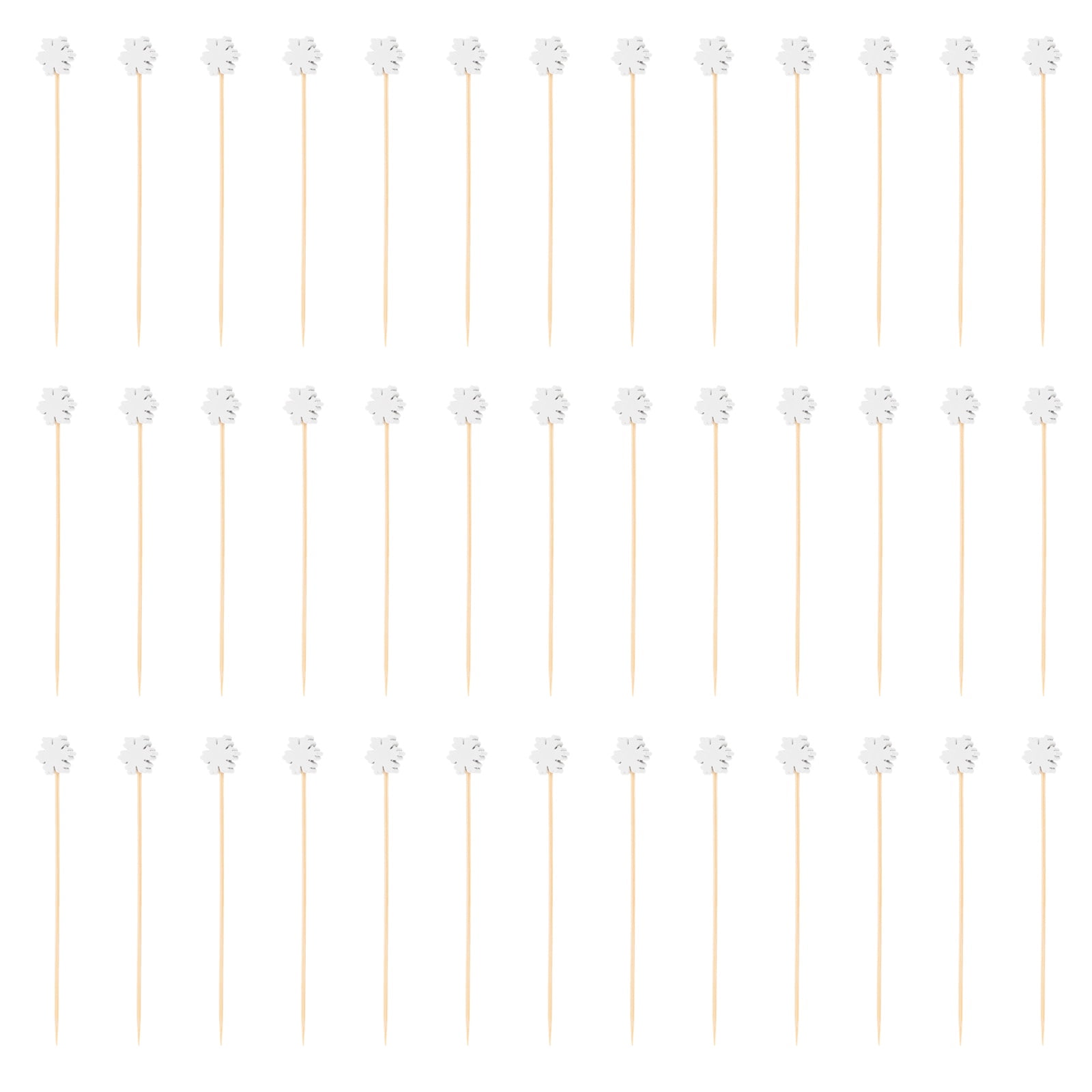 NUOLUX 100Pcs Decorative Food Picks Christmas Snowflake Fruit Picks