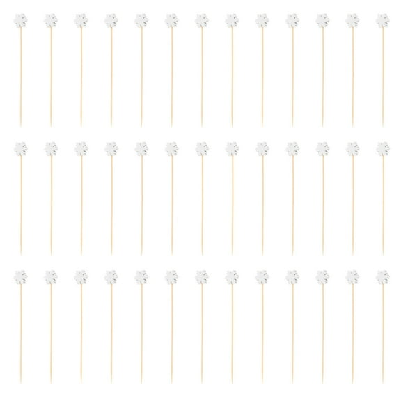 OULII 100Pcs Christmas Cocktail Stirrers Snowflake Shape Bamboo for Drinks