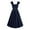 Navy, variant on Aboser Corset Dresses for Women Vintage Peasant Dress Flowy Sleeveless Maxi Dresses Casual Square Neck Chemise Dress