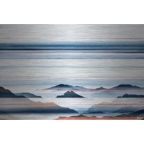 Parvez Taj Pt-Wnpw-30-Al-45 30" X 45" "Hidden Blue Mountains" Art Print On Aluminum