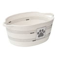 thumbnail image 1 of Zenna Home Coiled Rope Oval Storage Basket with Dog Paw Print Patch, Pet Theme, 1 of 7