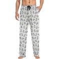 thumbnail image 3 of Top-kevin Raccoon Funny Animal Pajama Pants for Men Pjs Bottoms with Pockets Men's Sleep Lounge Pants, 3 of 7