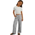 thumbnail image 7 of Bovxnpu Girls Cotton Casual Pants Long Pants For Middle And Large Children Versatile With Drawstring Pockets And Slits, 7 of 7