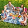 thumbnail image 7 of Cute Colorful Flower Waterproof Picnic Blanket with Foldable Zipper, Suitable for Outdoor Use, Suitable for Travel, Camping, Beaches, Parks, Grasslands, Picnic Blanket Accessories, 7 of 7