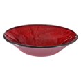 thumbnail image 1 of Bol d'Évier en Verre Trempé Rond - Noir & Rouge, 1 of 1