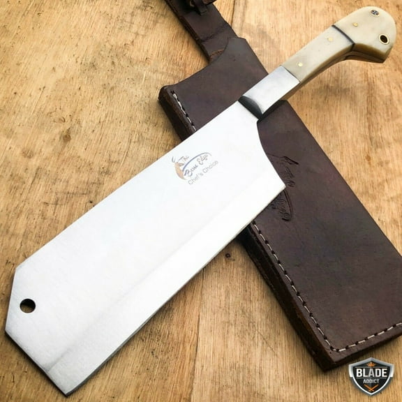 12" MEAT CLEAVER CHEF BUTCHER KNIFE Stainless Steel Chopper Full Tang Kitchen Bone Handle