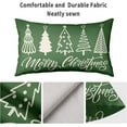 thumbnail image 5 of Merry Christmas Tree Lumbar Pillow Covers 12x20 Set of 2 Red Rustic Xmas Trees Holiday Decoration Print Outdoor Decorative Throw Pillows Vintage Farmhouse Winter Linen Cushion Case Sofa Couch Decor, 5 of 6
