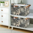 thumbnail image 2 of Yayeee Foldable Storage Basket for Shelves with Handles Waterproof Cloth Bins, Watercolor Space, 2 of 7