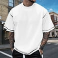 thumbnail image 2 of Men's Short Sleeve T-Shirt Comfortable Casual Tee for Everyday Wear Stylish Fit Breathable Fabric Mens Basic Tee Shirts Summer Vintage T Shirts, 2 of 5