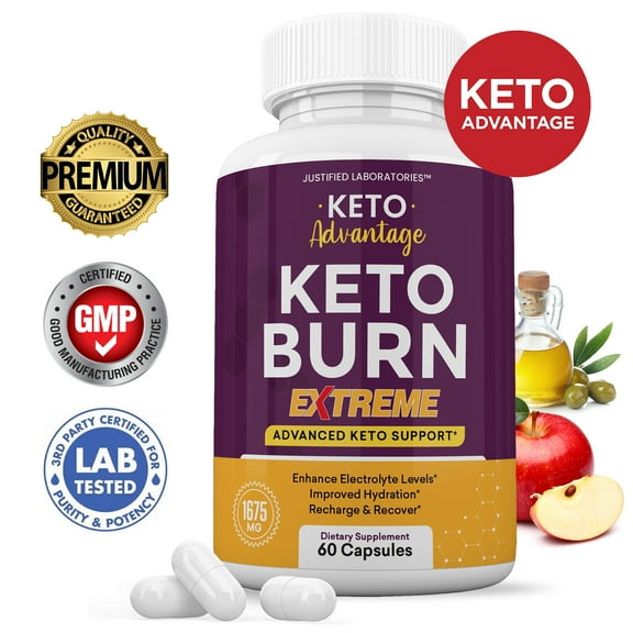 Keto Advantage ACV Extreme Pills 1675mg Alternative to Gummies Dietary Supplement 60 Capsules