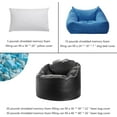 thumbnail image 6 of Bean Bag Filler, 5 Pounds Comfortable and Soft Shredded Memory Foam Filling with Gel, Blue & White BeanBag Stuffing for Various Pillows/Punching Bag/Couch Cushions/Pouf/Dog Bed, 6 of 8
