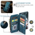 thumbnail image 6 of for Samsung Galaxy S22 Case Wallet for Women and Men, Samsung Galaxy S22 Case, PU Leather Magnetic Flip Strap Wristlet Zipper Card Holder Wallet Business Phone Cover for S22, Blue, 6 of 10