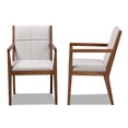 thumbnail image 2 of Theresa Mid-Century Modern Greyish Beige Fabric Upholstered Living Room Accent Chair, 2 of 15