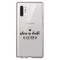 thumbnail image 1 of DistinctInk Clear Shockproof Hybrid Case for Galaxy Note 10 PLUS (6.8" Screen) - TPU Bumper Acrylic Back Tempered Glass Screen Protector - When in Doubt, ASK MOM, 1 of 1
