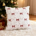 thumbnail image 4 of Gumesh 18x18 Inch Christmas Pillowcase Set , Red & Green Holiday Designs, Machine Washable Home Decor Cushion Cover for Sofa/Bed, 4 of 6
