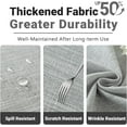 thumbnail image 6 of Table cloth for Rectangle table, Heavy Duty Farmhouse Tablecloth Solid Cotton Linen Waterproof Wrinkle Free Burlap Table Cover for Kitchen Dining,Party, Light Grey 55''x106'',8-10 Seats, 6 of 12